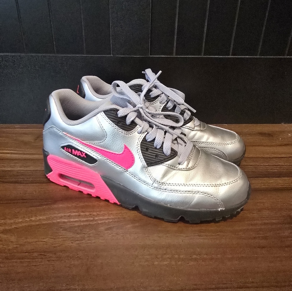Nike Air Max Silver and Pink Sneakers - Picture 2 of 2